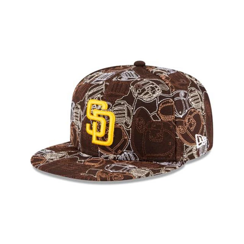 MLB San Diego Padres Cap Chaos 59Fifty Fitted (BYZ2658) - Blue New Era Caps